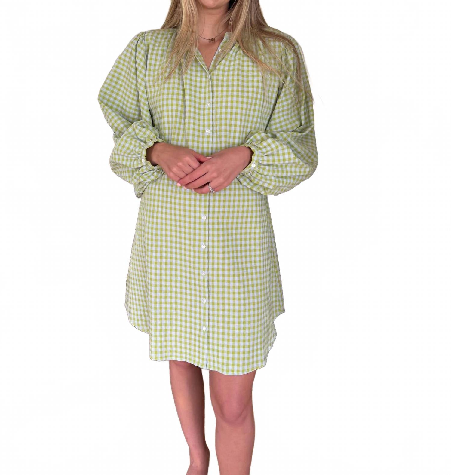 Noely мини-платье в зеленую клетку на пуговицах FRNCH
Noely мини-платье в зеленую клетку на пуговицах FRNCH