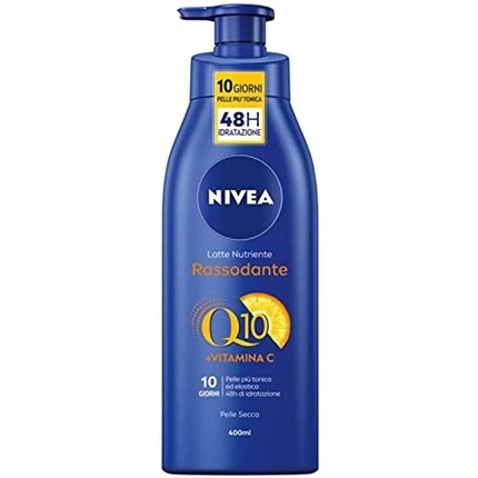 Q10 Укрепляющее питательное молочко для сухой кожи, 400 мл, Nivea
Q10 Укрепляющее питательное молочко для сухой кожи, 400 мл, Nivea