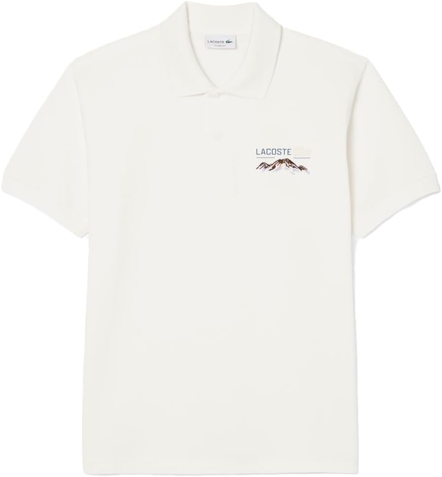 Мужская рубашка-поло Lacoste с вышивкой в виде гор, белый
Мужская рубашка-поло Lacoste с вышивкой в виде гор, белый
