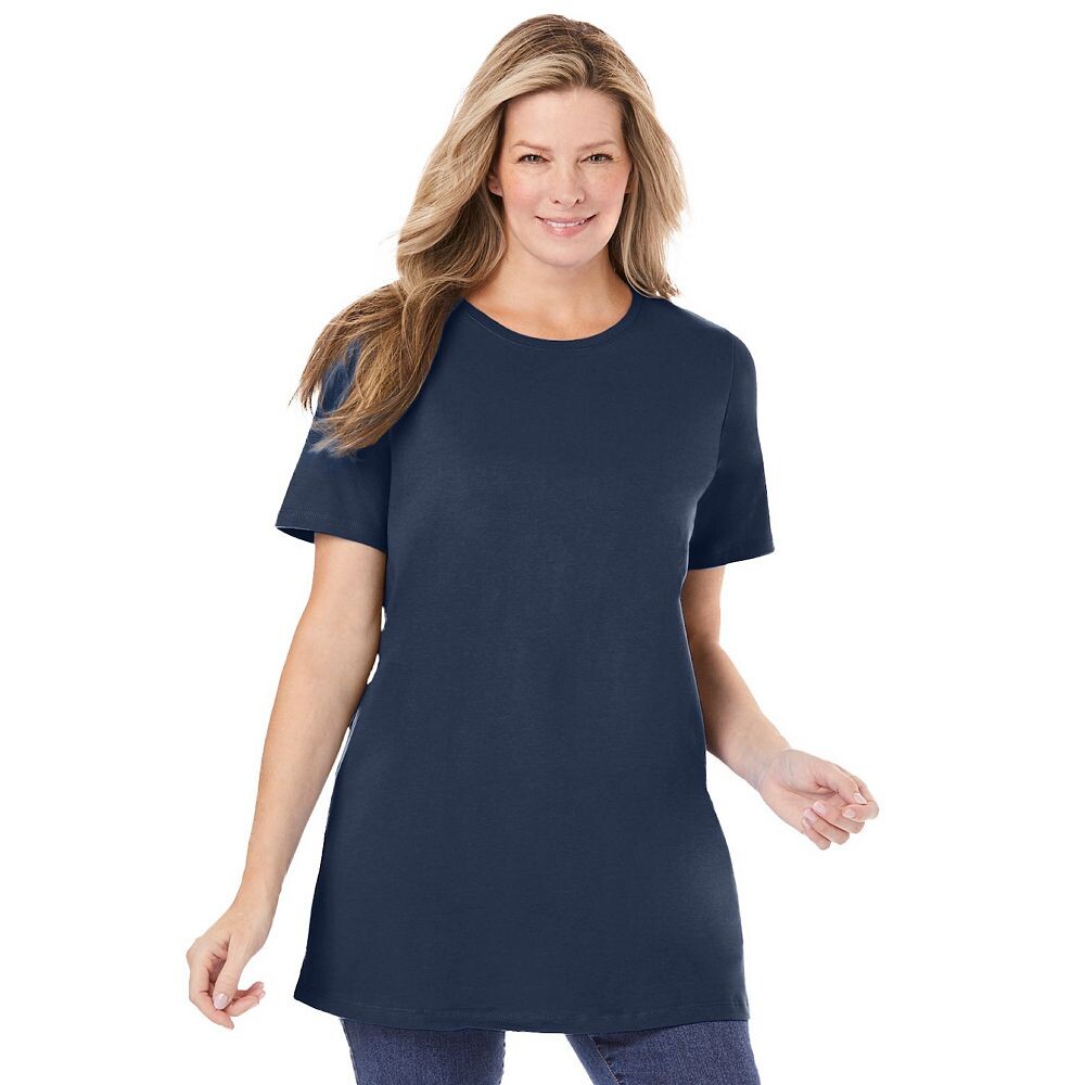 Женщина в женской идеальной тунике больших размеров с круглым вырезом Woman Within, темно-синий
Женщина в женской идеальной тунике больших размеров с круглым вырезом Woman Within, темно-синий