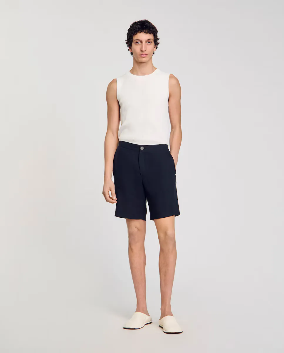 Брюки мужские короткие льняные Sandro, темно-синий
Брюки мужские короткие льняные Sandro, темно-синий