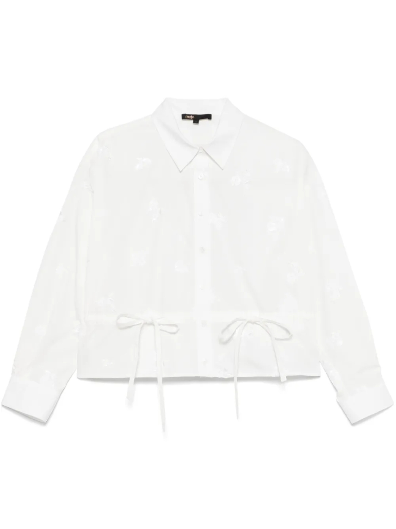 Maje блузка с цветочной вышивкой, белый
Maje блузка с цветочной вышивкой, белый