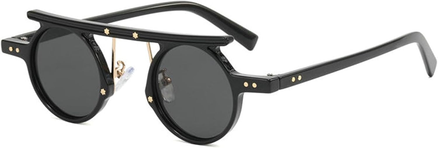 Женские солнцезащитные очки Helena Small Round Punk в стиле ретро с прозрачными градиентными линзами и защитой от УФ-излучения UV400, мужские солнцезащитные очки с двухцветными заклепками S67, C1
Женские солнцезащитные очки Helena Small Round Punk в стиле ретро с прозрачными градиентными линзами и защитой от УФ-излучения UV400, мужские солнцезащитные очки с двухцветными заклепками S67, C1