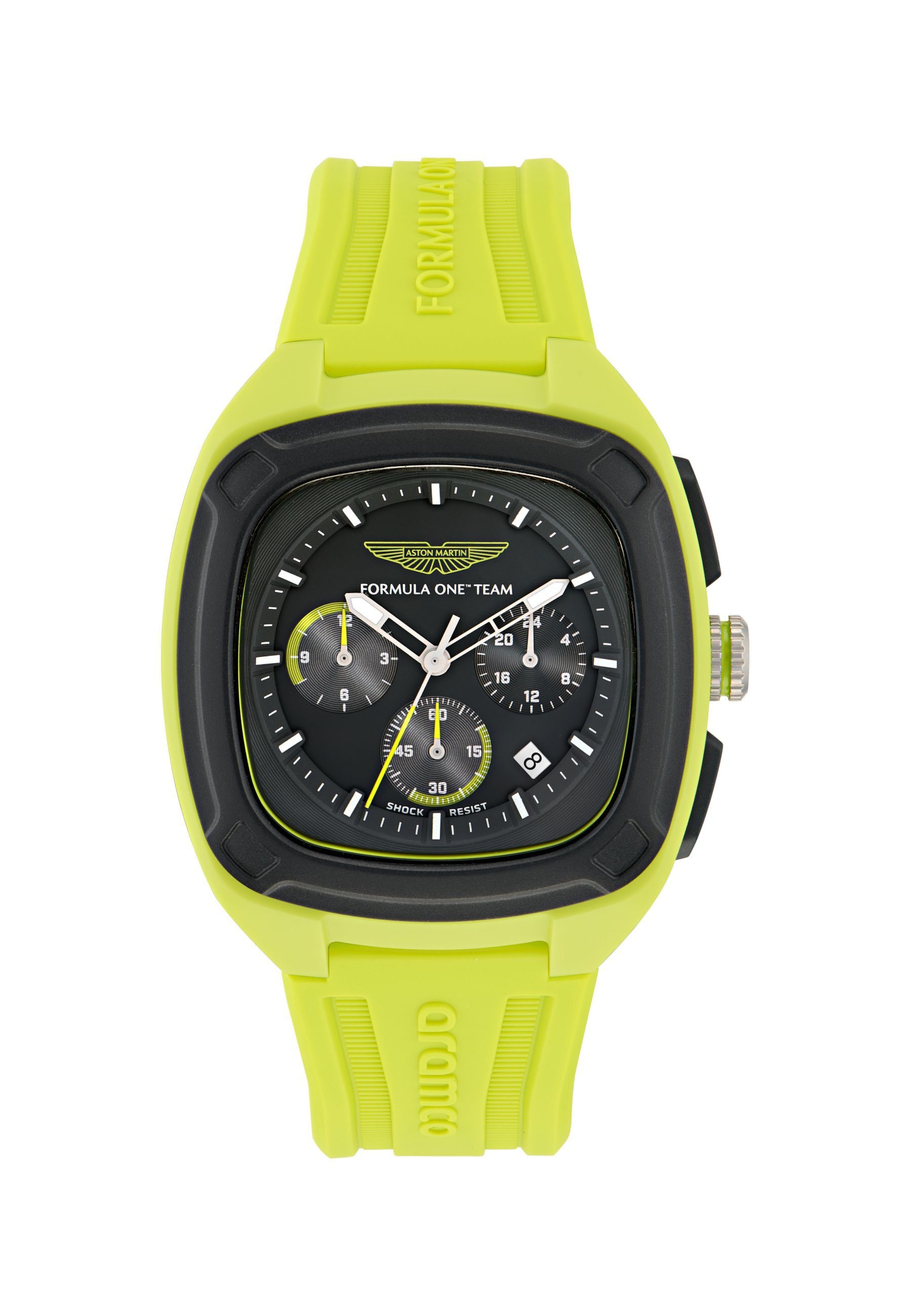 Aston Martin Aramco Formula One Team Часы Analog 'Ovr W' в цвете лайм, черный
Aston Martin Aramco Formula One Team Часы Analog 'Ovr W' в цвете лайм, черный