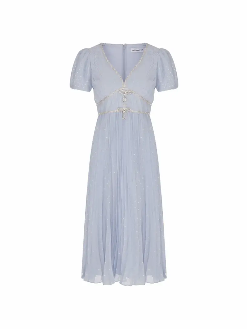 Плиссированное платье с кристаллами Self-Portrait, синий
Плиссированное платье с кристаллами Self-Portrait, синий