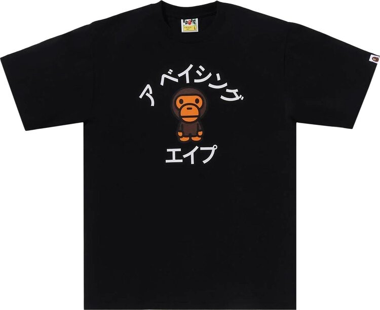 Футболка BAPE Baby Milo College 'Black', черный 
Футболка BAPE Baby Milo College 'Black', черный