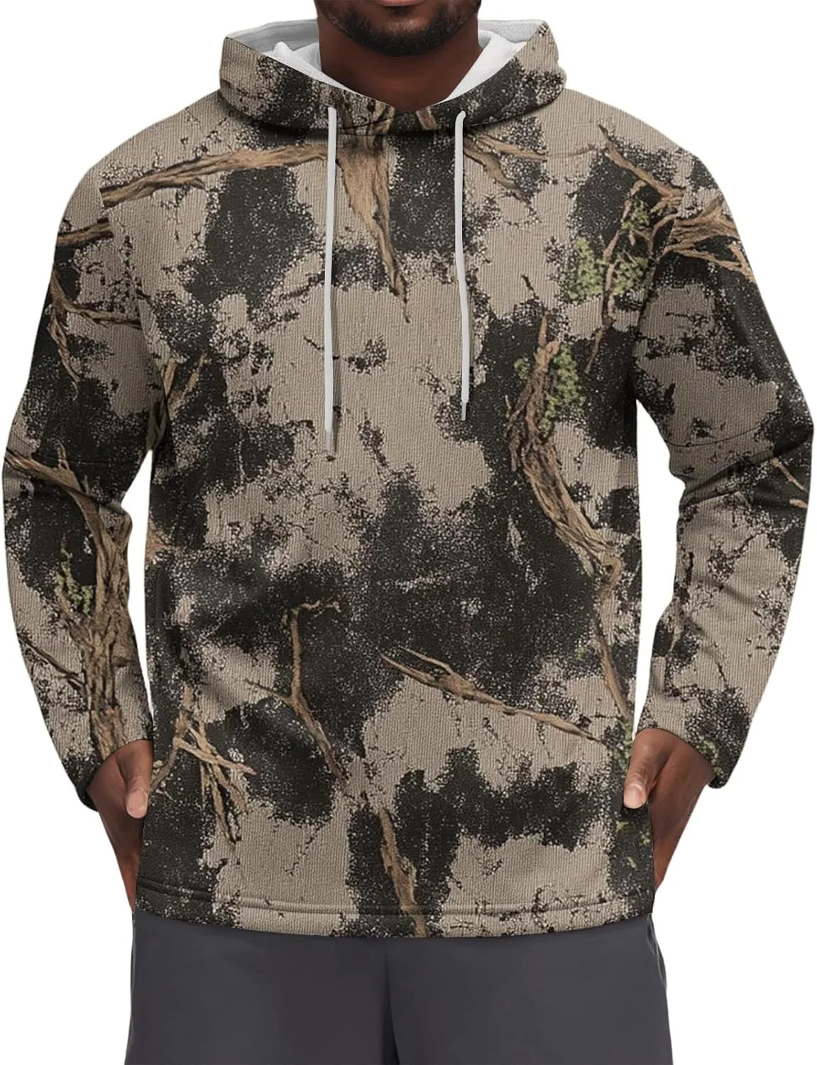 Мужской худи с камуфляжным принтом, текстурированный, с длинными рукавами и кулиской DuDubaby
Мужской худи с камуфляжным принтом, текстурированный, с длинными рукавами и кулиской DuDubaby