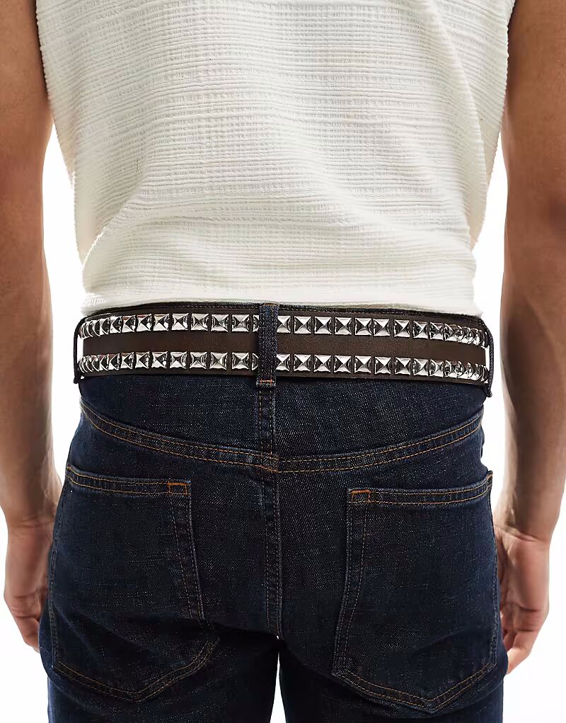 Ремень с заклепками ASOS DESIGN из коричневой искусственной кожи
Ремень с заклепками ASOS DESIGN из коричневой искусственной кожи