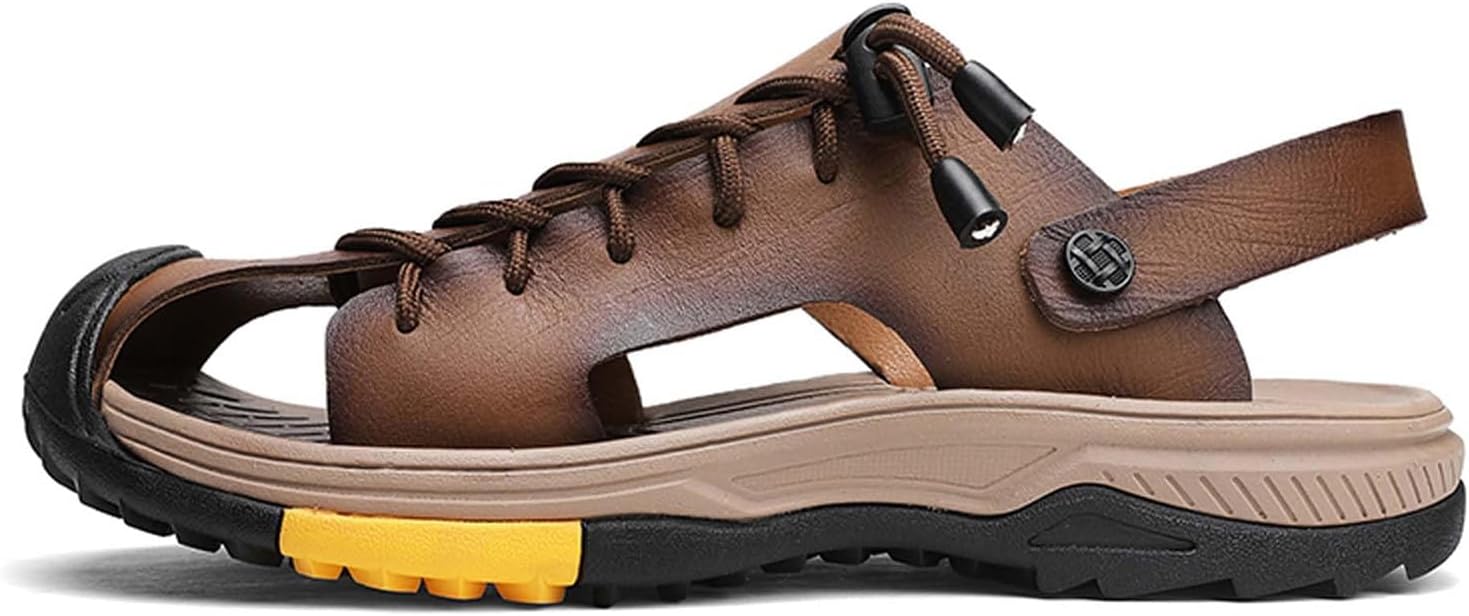 Мужские кожаные повседневные сандалии Мягкие дышащие для активного отдыха Походные Нескользящие Рыбацкие пляжные тапочки Регулируемые, универсальные Generic, коричневый
Мужские кожаные повседневные сандалии Мягкие дышащие для активного отдыха Походные Нескользящие Рыбацкие пляжные тапочки Регулируемые, универсальные Generic, коричневый