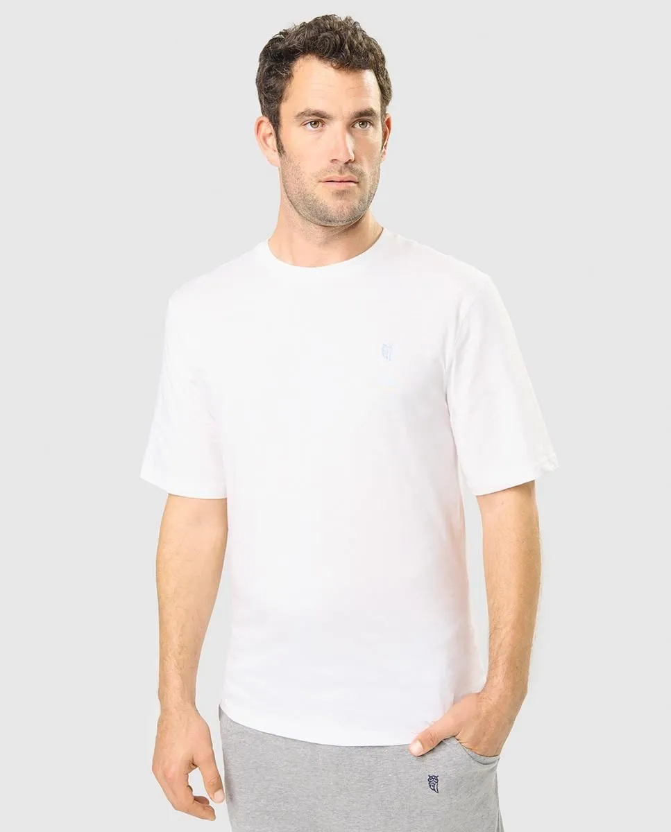 Короткая пижамная футболка для мужчин белого цвета El Búho Nocturno
Короткая пижамная футболка для мужчин белого цвета El Búho Nocturno