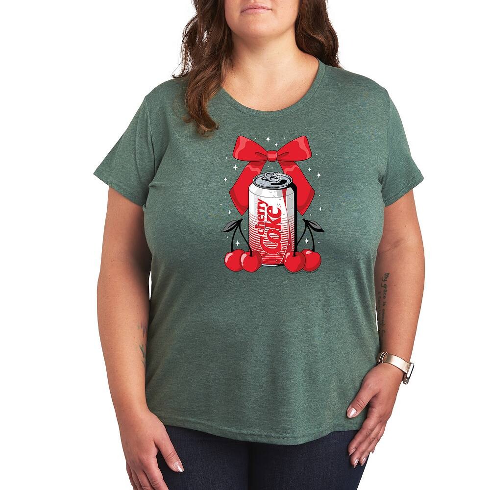 Плюс размер Футболка Coca-Cola с бантиком вишни и рисунком Licensed Character, цвет Heather Green
Плюс размер Футболка Coca-Cola с бантиком вишни и рисунком Licensed Character, цвет Heather Green