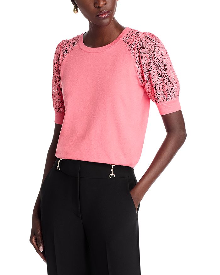 Футболка с кружевными рукавами Felicity Elie Tahari, розовый
Футболка с кружевными рукавами Felicity Elie Tahari, розовый