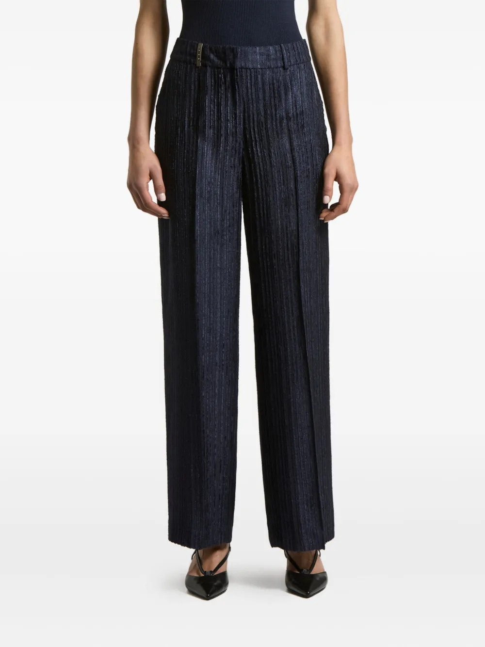 Брюки с плиссированной фактурой Peserico, синий
Брюки с плиссированной фактурой Peserico, синий