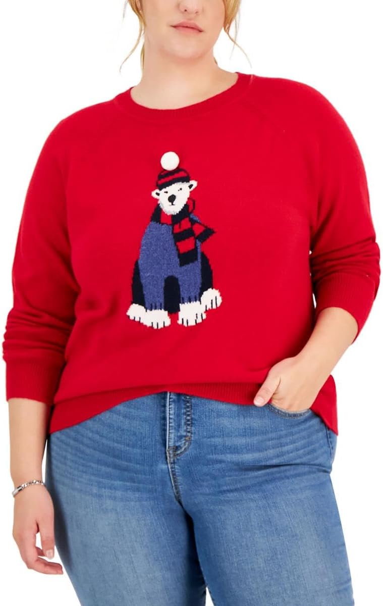 Свитер Tommy Hilfiger Plus Size с изображением белого медведя, Scarlet
Свитер Tommy Hilfiger Plus Size с изображением белого медведя, Scarlet