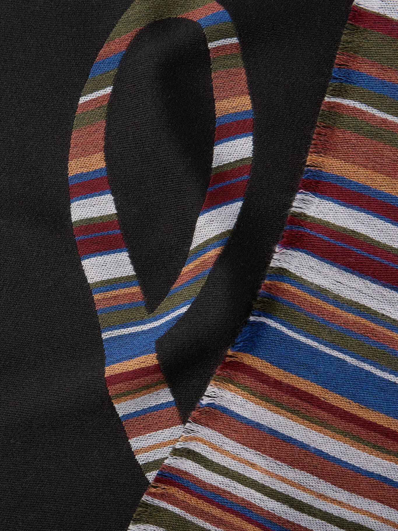 Шерстяной шарф в полоску с жаккардовым узором и потертым логотипом PAUL SMITH, черный
Шерстяной шарф в полоску с жаккардовым узором и потертым логотипом PAUL SMITH, черный