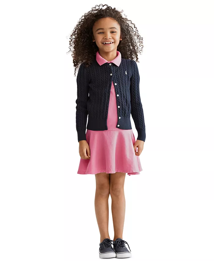 Кардиган из хлопка с узором "косичка" для девочек и малышек Polo Ralph Lauren, синий
Кардиган из хлопка с узором "косичка" для девочек и малышек Polo Ralph Lauren, синий