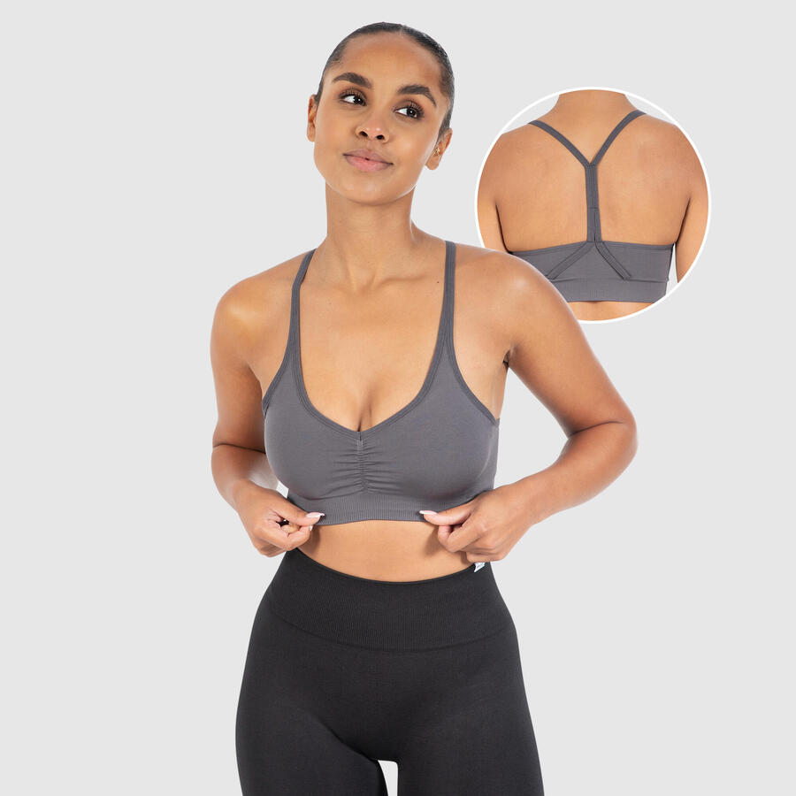 SMILODOX Женский спортивный бюстгальтер Solid Scrunch Icon, антрацитовый
SMILODOX Женский спортивный бюстгальтер Solid Scrunch Icon, антрацитовый