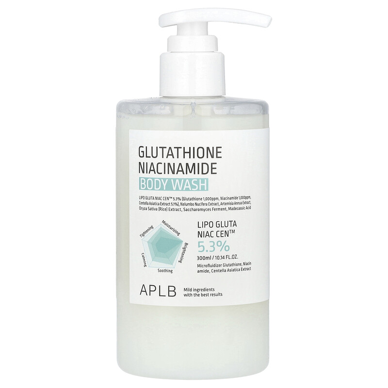 APLB, Glutathione Niacinamide, Body Wash, 10.14 fl oz (300 ml)
APLB, Glutathione Niacinamide, Body Wash, 10.14 fl oz (300 ml)