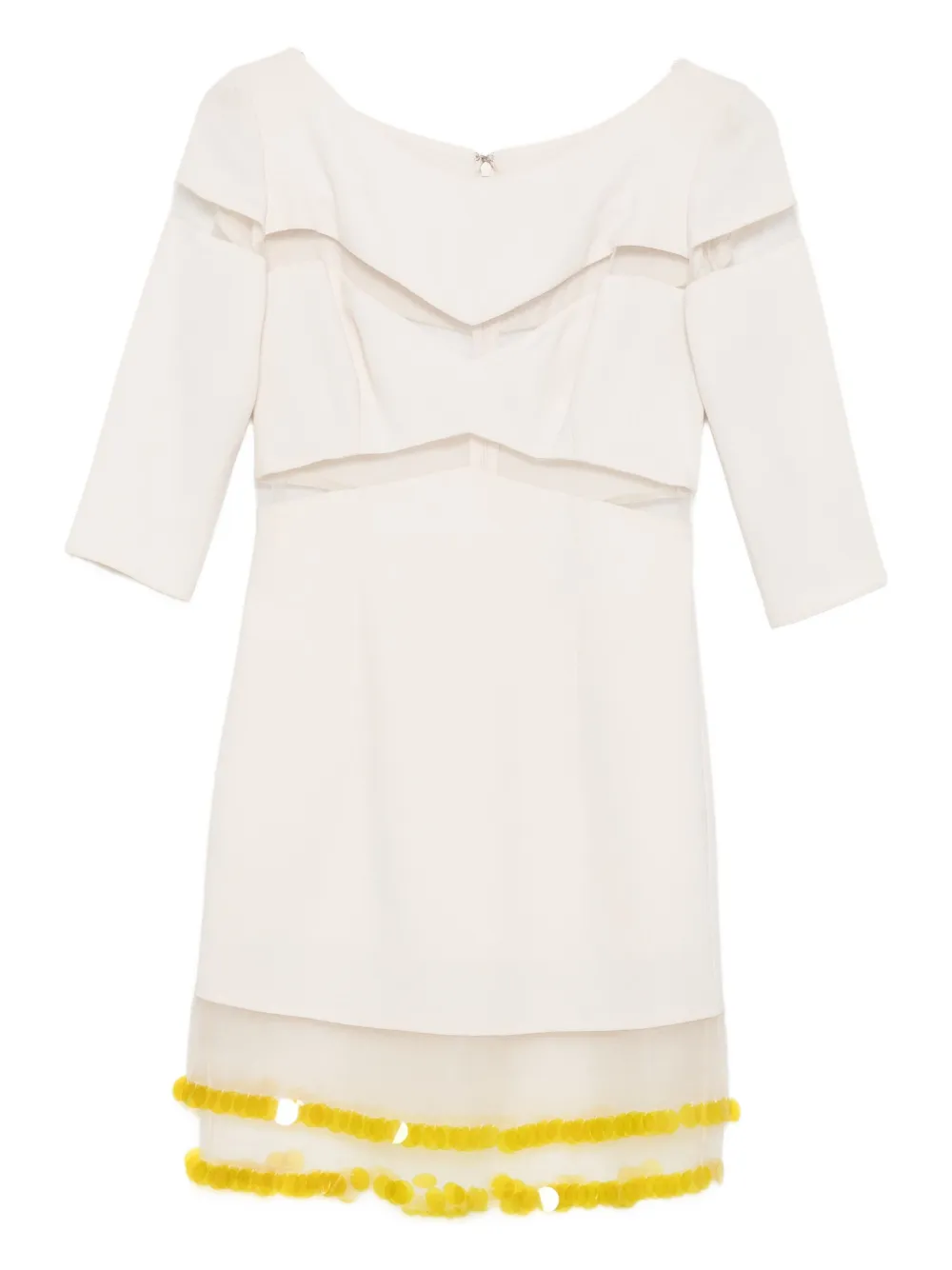 Платье с прозрачными вставками и пайетками Gemy Maalouf, белый
Платье с прозрачными вставками и пайетками Gemy Maalouf, белый