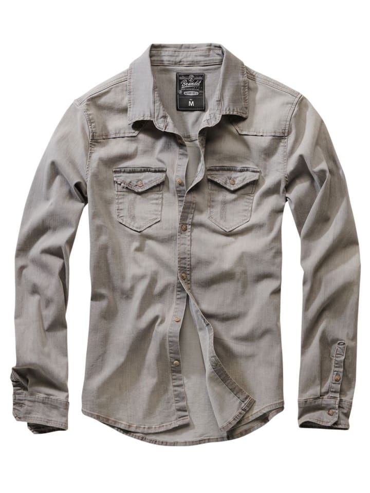 Рубашка Riley Denim Shirt Long Sleeve серого цвета Brandit
Рубашка Riley Denim Shirt Long Sleeve серого цвета Brandit