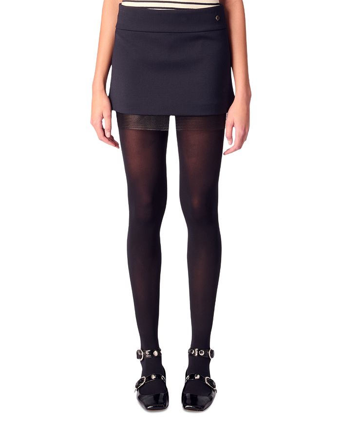 Юбка из шерстяной смеси с отделкой из тюля Maje, синий
Юбка из шерстяной смеси с отделкой из тюля Maje, синий