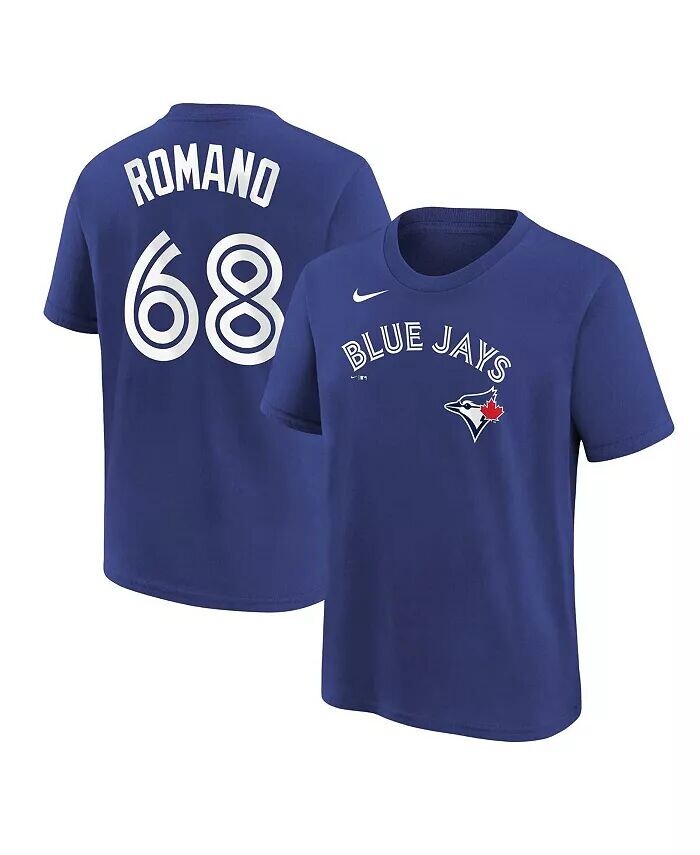 Футболка с именем и номером игрока Jordan Romano Royal Toronto Blue Jays для больших мальчиков и девочек Nike
Футболка с именем и номером игрока Jordan Romano Royal Toronto Blue Jays для больших мальчиков и девочек Nike