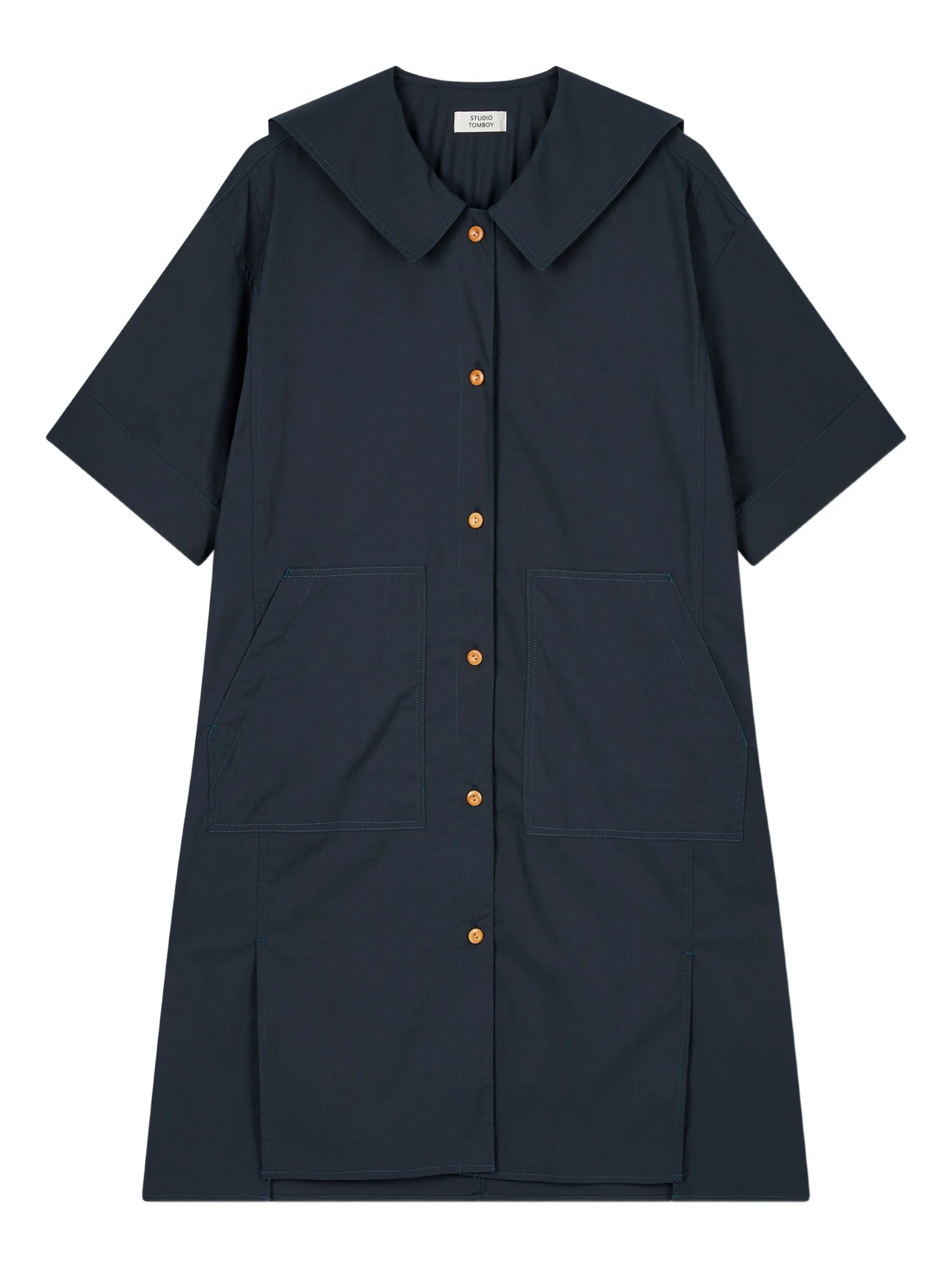 Платье мини с матросским воротником Tomboy, синий
Платье мини с матросским воротником Tomboy, синий