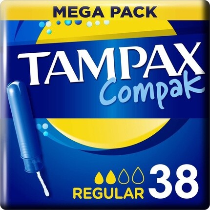 Тампоны Tampax Compak Regular с аппликатором, 38 шт.
Тампоны Tampax Compak Regular с аппликатором, 38 шт.
