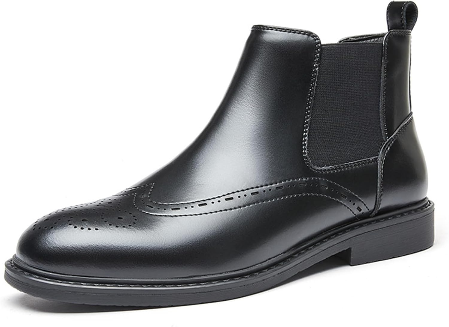 Мужские кожаные ботинки броги с эластичными вставками, ноской на резинке, удобные, мягкие, противоскользящие, модель «виингтип», челси для бизнеса, работы и повседневной носки Mikazonne, черный
Мужские кожаные ботинки броги с эластичными вставками, ноской на резинке, удобные, мягкие, противоскользящие, модель «виингтип», челси для бизнеса, работы и повседневной носки Mikazonne, черный