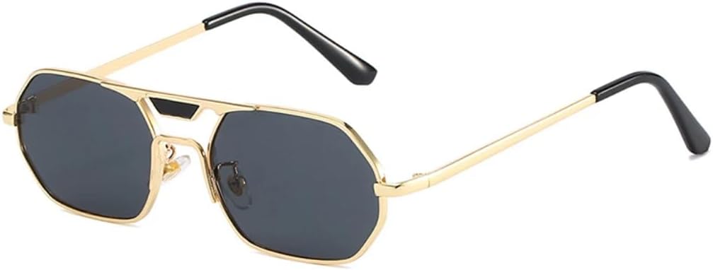 Популярные модные женские солнцезащитные очки с двойной перемычкой, многоугольными и квадратными металлическими линзами, ретро-градиентные, с защитой от УФ-излучения UV400, модные мужские очки TVTBBVV, Golden Grey
Популярные модные женские солнцезащитные очки с двойной перемычкой, многоугольными и квадратными металлическими линзами, ретро-градиентные, с защитой от УФ-излучения UV400, модные мужские очки TVTBBVV, Golden Grey