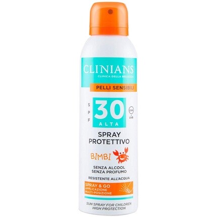 Детский защитный спрей Spf30+ 150мл, Clinians
Детский защитный спрей Spf30+ 150мл, Clinians