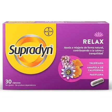 Relax 30 Capsules - Пищевая добавка для снятия стресса Supradyn
Relax 30 Capsules - Пищевая добавка для снятия стресса Supradyn