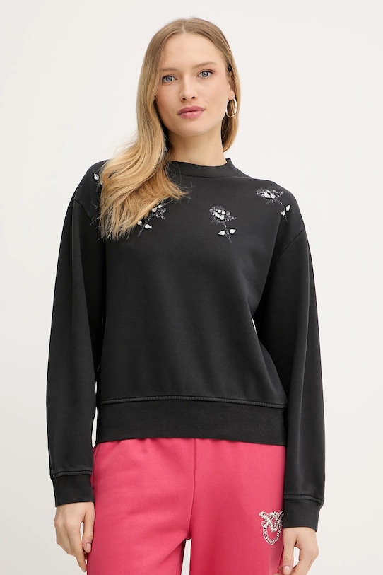 Хлопковая толстовка REIMAGINE by Patrick Mcdowell Pinko, черный 
Хлопковая толстовка REIMAGINE by Patrick Mcdowell Pinko, черный