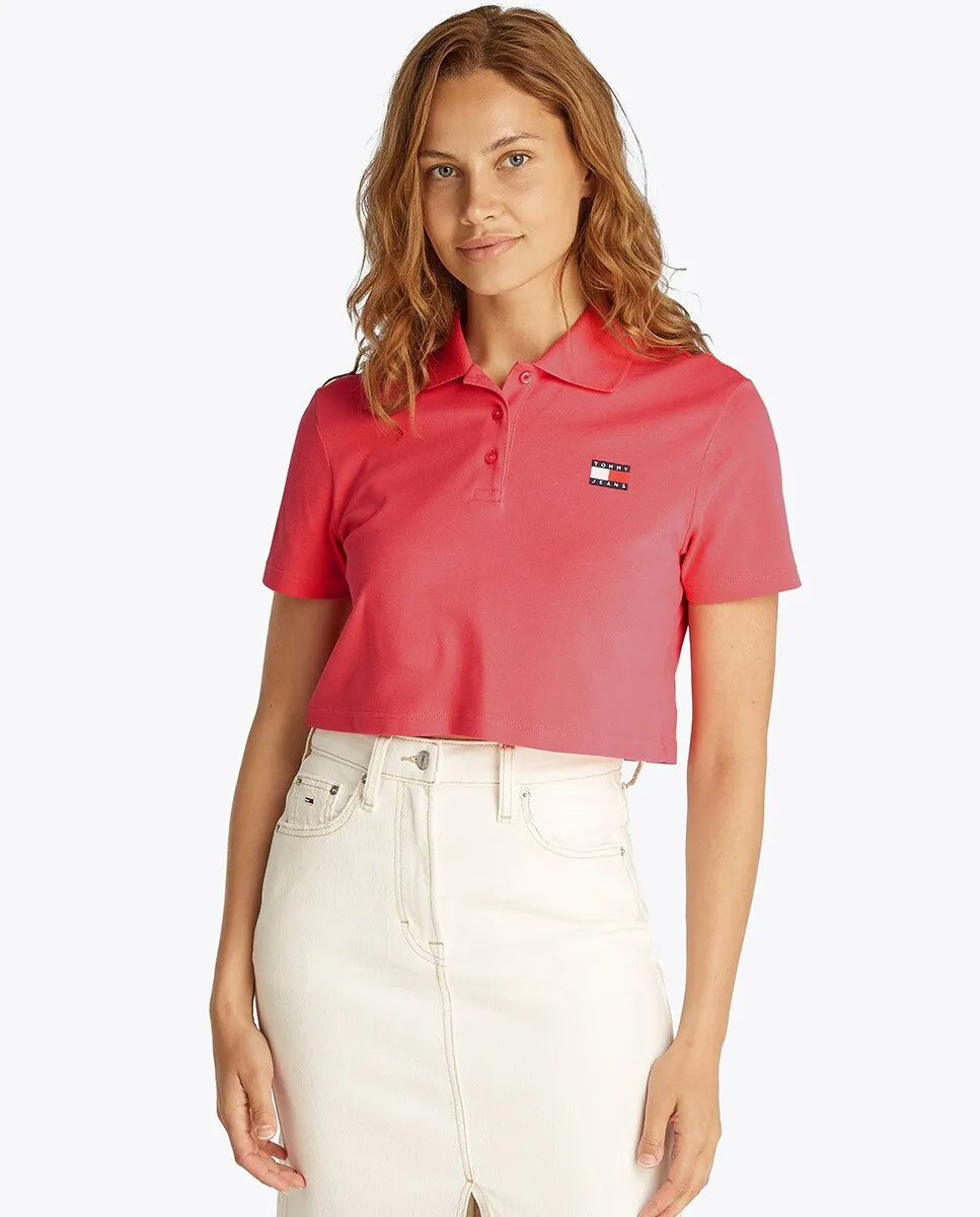 Женская укороченная рубашка поло с коротким рукавом и свободным кроем Tommy Jeans, цвет Rosa
Женская укороченная рубашка поло с коротким рукавом и свободным кроем Tommy Jeans, цвет Rosa