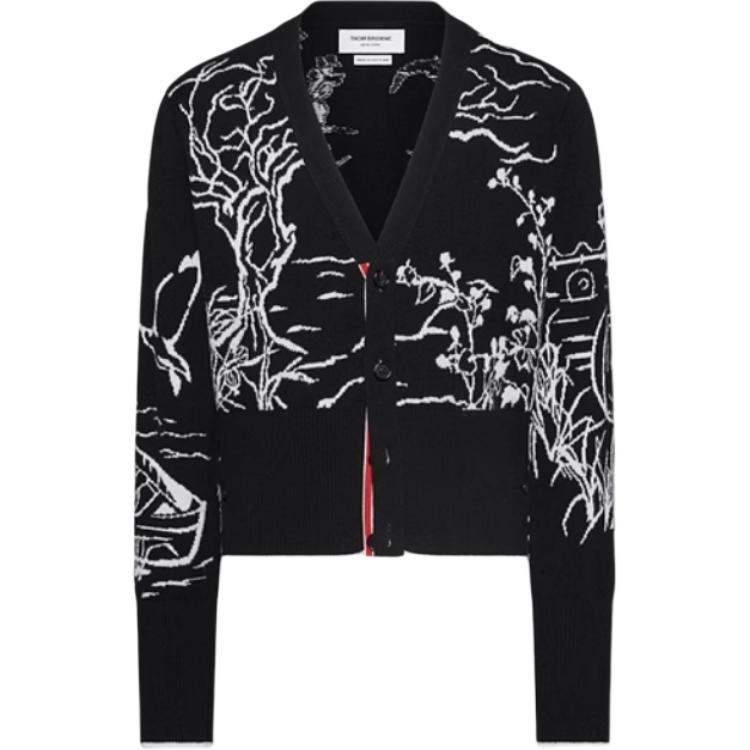 Кардиган с интарсией scenic THOM BROWNE, черный
Кардиган с интарсией scenic THOM BROWNE, черный