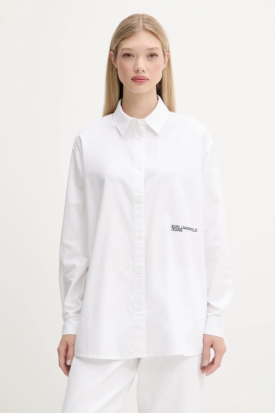 Хлопковая рубашка Karl Lagerfeld Jeans, белый
Хлопковая рубашка Karl Lagerfeld Jeans, белый