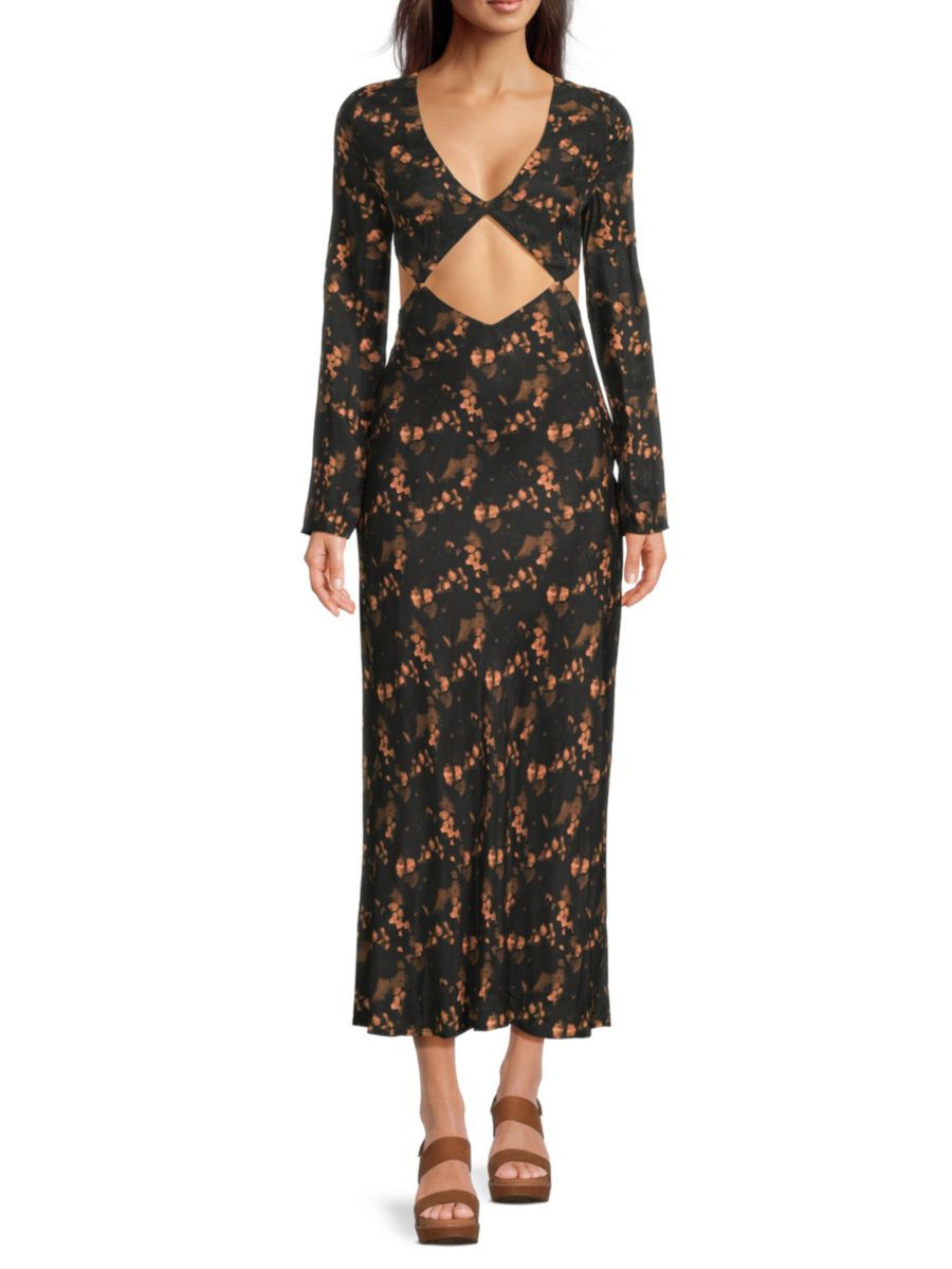 Платье миди с принтом Прессованные лепестки Third Form, цвет Black Multicolor
Платье миди с принтом Прессованные лепестки Third Form, цвет Black Multicolor