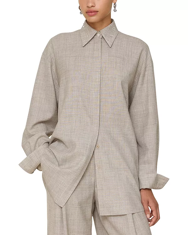 Рубашка оверсайз Lafayette 148 New York, бежевый
Рубашка оверсайз Lafayette 148 New York, бежевый