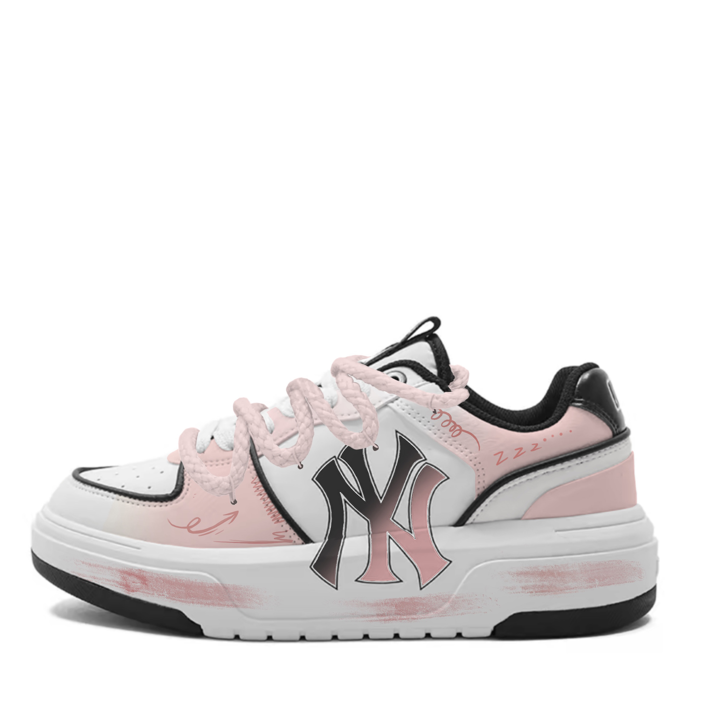 Повседневные кроссовки для скейтбординга с утолщенной подошвой, розовой стелькой и увеличенной высотой, низкие, унисекс, бело-розовые MLB, розовый
Повседневные кроссовки для скейтбординга с утолщенной подошвой, розовой стелькой и увеличенной высотой, низкие, унисекс, бело-розовые MLB, розовый