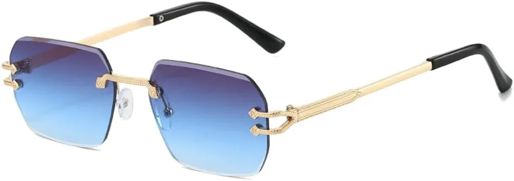 Винтажные уникальные прямоугольные солнцезащитные очки без оправы для женщин, конфетные цвета, прозрачные линзы, мужские солнцезащитные очки TVTBBVV, Gold Gray Blue
Винтажные уникальные прямоугольные солнцезащитные очки без оправы для женщин, конфетные цвета, прозрачные линзы, мужские солнцезащитные очки TVTBBVV, Gold Gray Blue