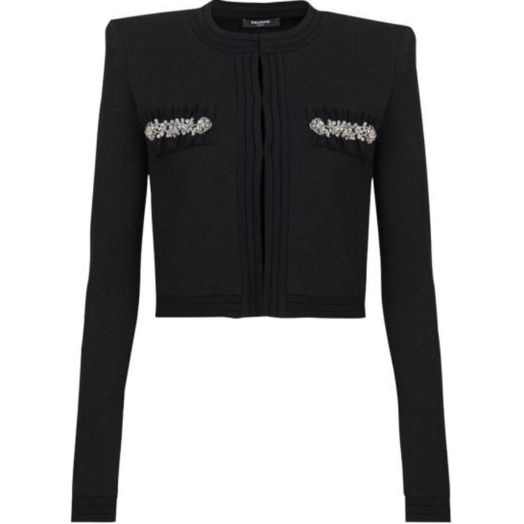 Кардиган с кристаллами BALMAIN, черный
Кардиган с кристаллами BALMAIN, черный