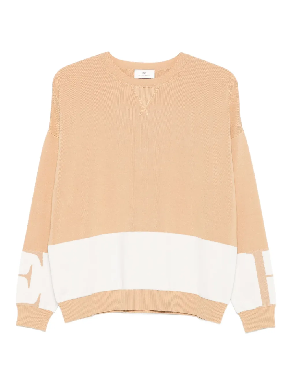 Свитер с круглым вырезом в стиле колор-блок Elisabetta Franchi, нейтральный
Свитер с круглым вырезом в стиле колор-блок Elisabetta Franchi, нейтральный