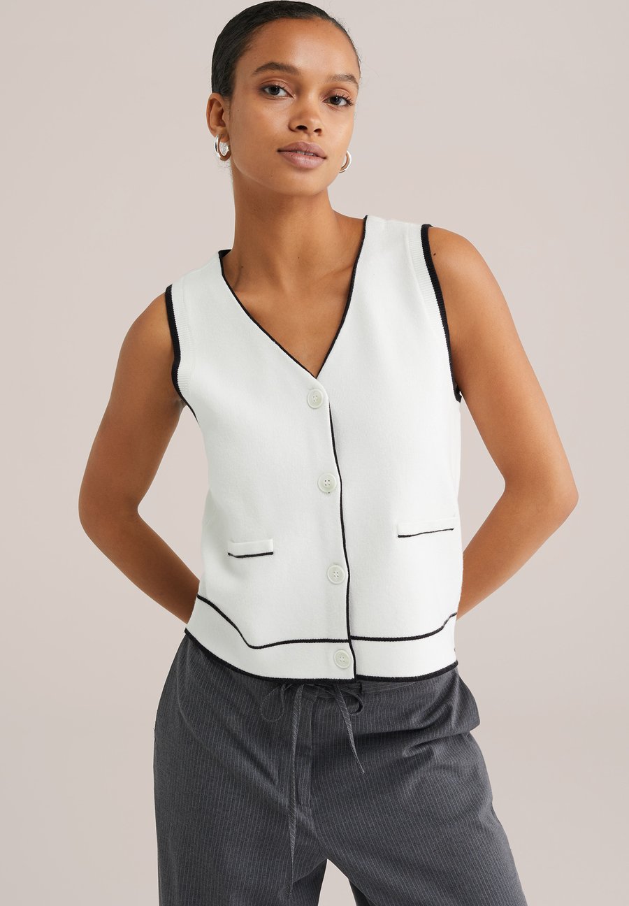 Кардиган WE Fashion Cardigan, Ecru/White
Кардиган WE Fashion Cardigan, Ecru/White