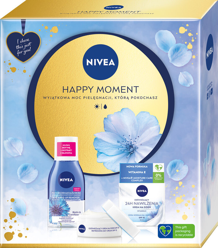 Nivea, Happy Moment, Подарочный набор уходовой косметики, 2 шт
Nivea, Happy Moment, Подарочный набор уходовой косметики, 2 шт