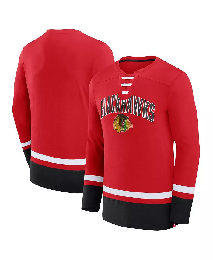 Мужская красная футболка Chicago Blackhawks Back Pass с длинными рукавами и шнуровкой Fanatics
Мужская красная футболка Chicago Blackhawks Back Pass с длинными рукавами и шнуровкой Fanatics