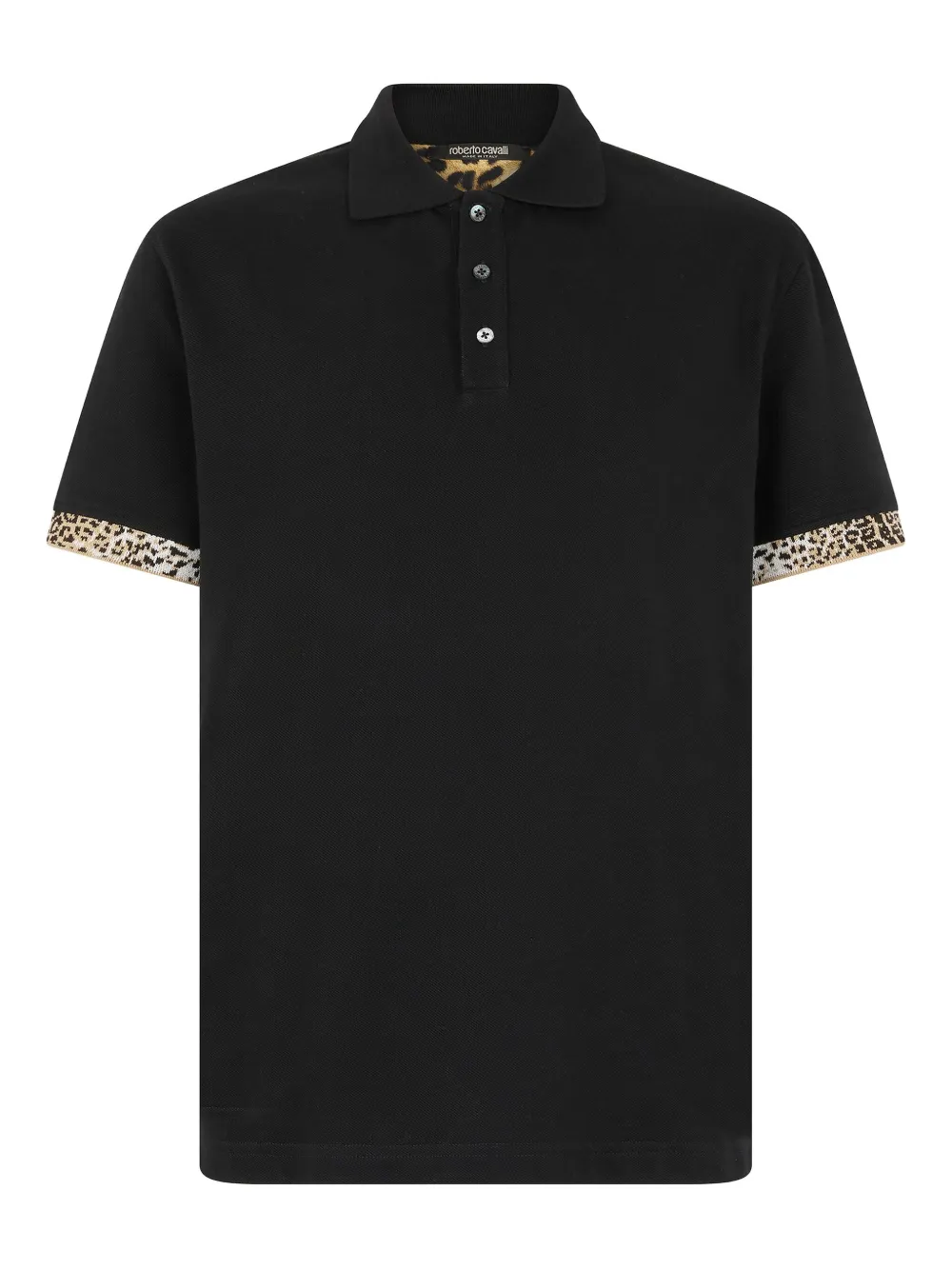 Рубашка поло с анималистичным принтом Roberto Cavalli, черный
Рубашка поло с анималистичным принтом Roberto Cavalli, черный