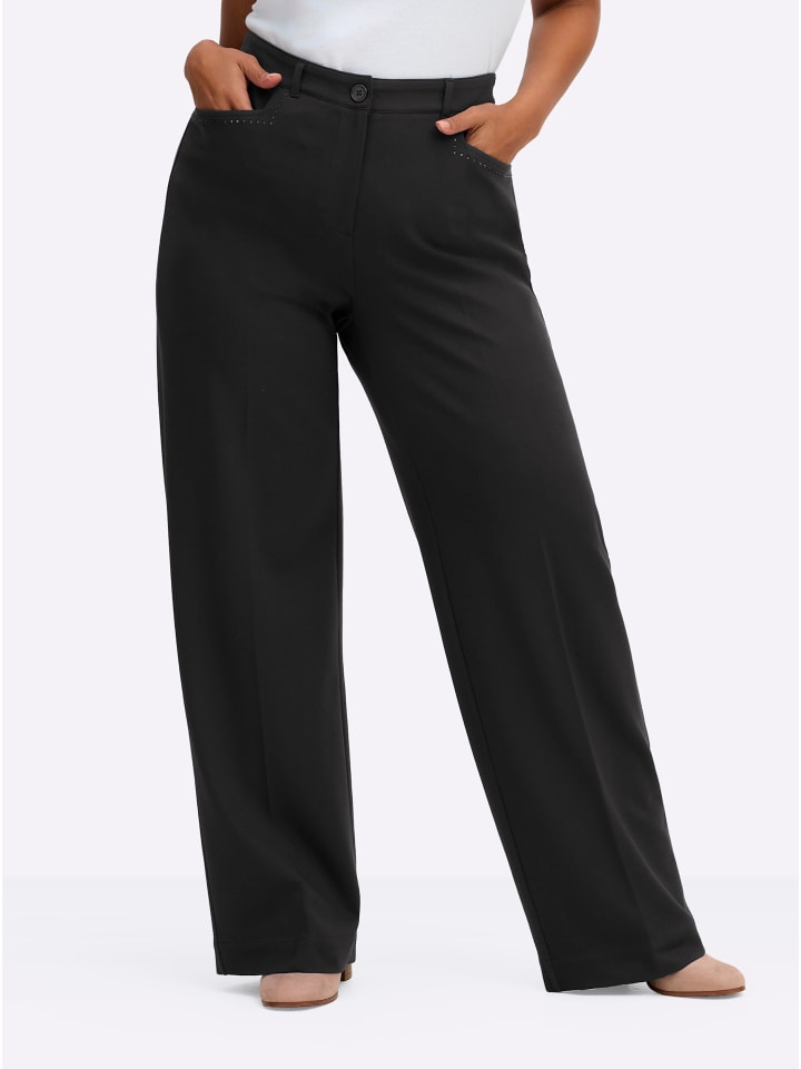 Тканевые брюки sheego, черный
Тканевые брюки sheego, черный