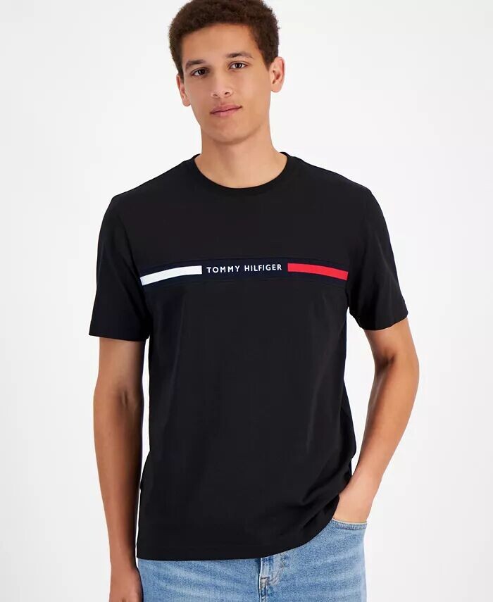 Мужская футболка с коротким рукавом и вставкой на груди с логотипом Tommy Hilfiger, черный
Мужская футболка с коротким рукавом и вставкой на груди с логотипом Tommy Hilfiger, черный