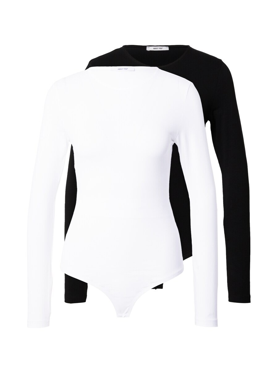 Лонгслив About You 2ER PACK LULU BODY, черный/белый 
Лонгслив About You 2ER PACK LULU BODY, черный/белый