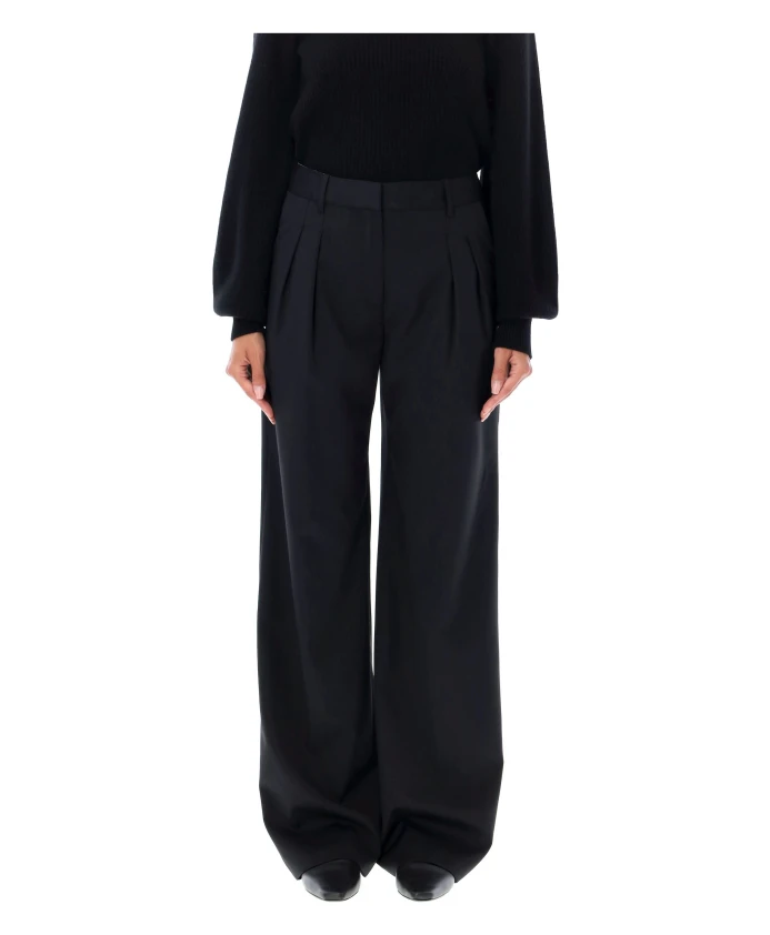 Черные широкие брюки со складками Loulou Studio, черный
Черные широкие брюки со складками Loulou Studio, черный